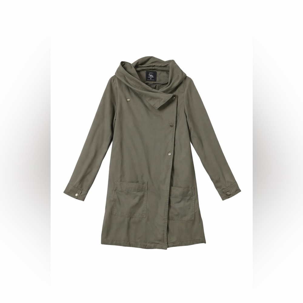 Cotton On Olive Hooded Drape Jacket Size Medium